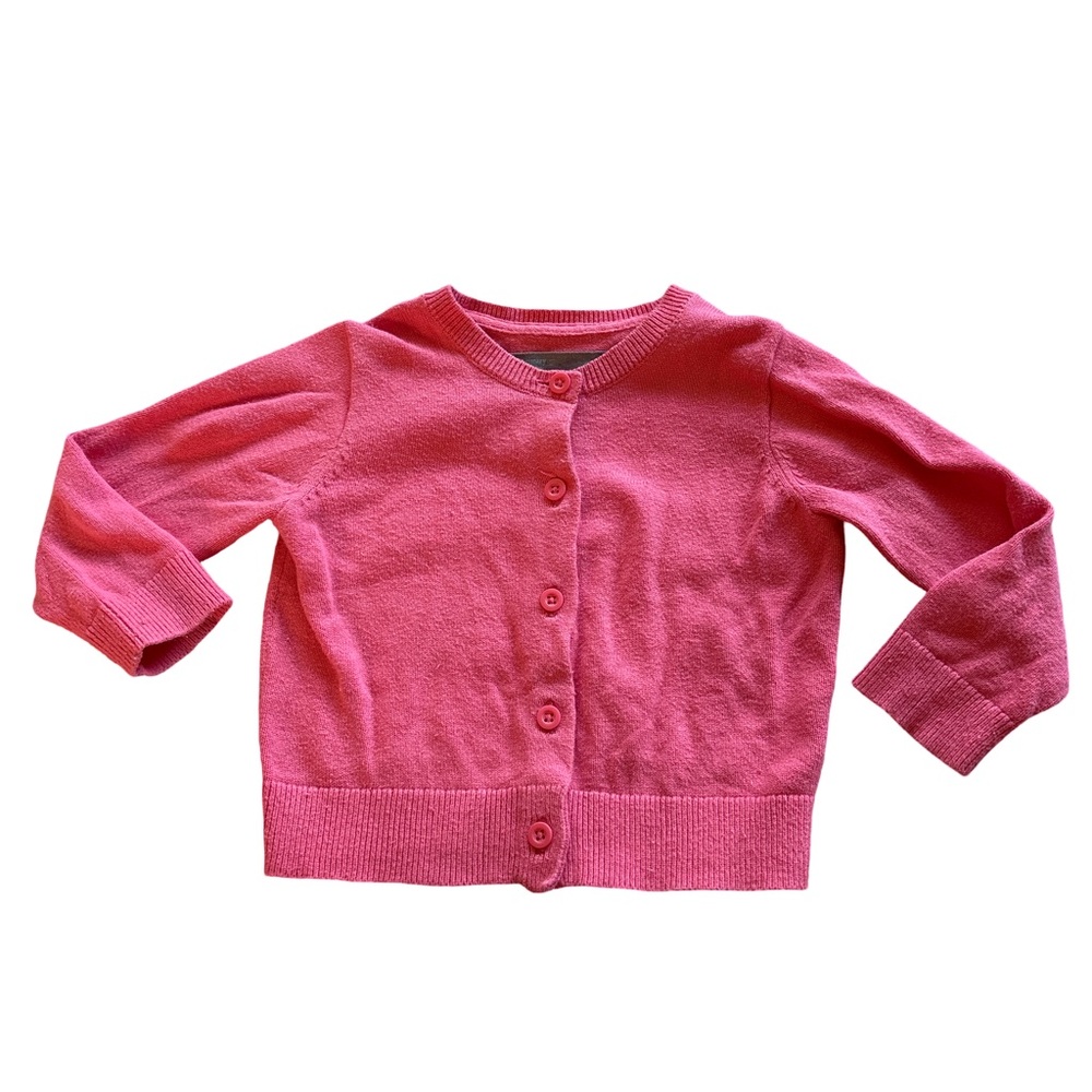 Primary Bright Pink Kids Cotton Cardigan 6-12 months